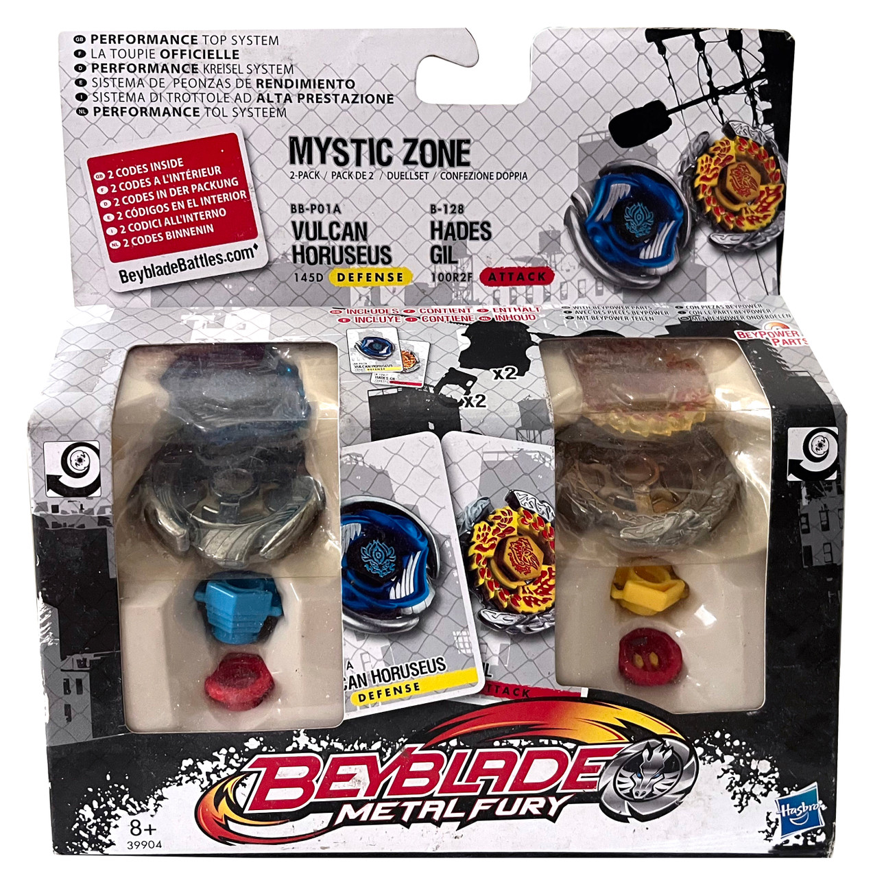 HASBRO Mystic Zone Metal Fury Beyblade 2-Pack w/ Vulcan Horuseus & Hades  Gil - BeysAndBricks